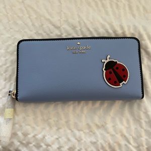 NWT Kate Spade Ladybug Blue Wallet